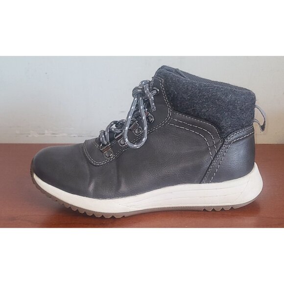 KHOMBU Women's Ankle Boots Clara All-Weather Shoes Gray Lace-Up Nice! - Picture 3 of 10